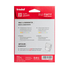 Etiketten Heft/Stift Rückseite Verpackung