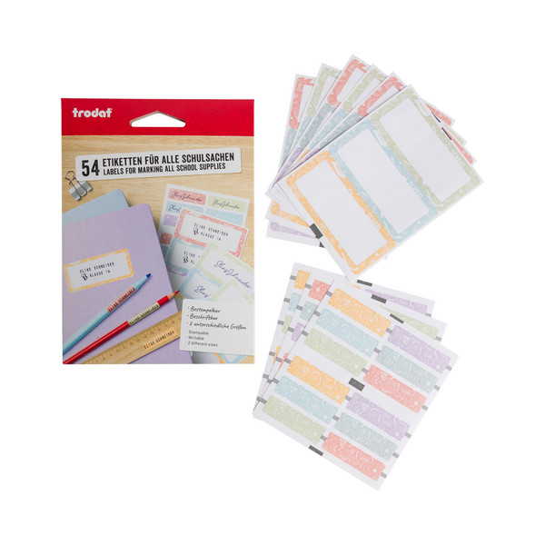 Etiketten Heft/Stift